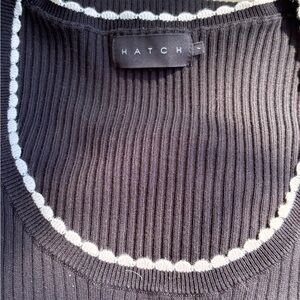 HATCH Black Ribbed Knit Dress